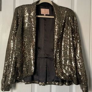 Sequence Jacket flare to sleeve with shoulder pads